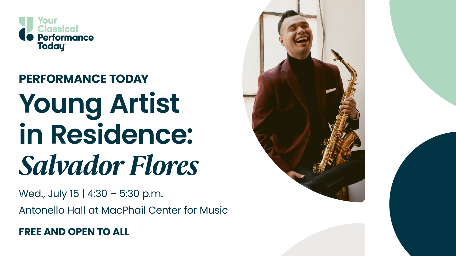 Performance Today Young Artist in Residence: Salvador Flores